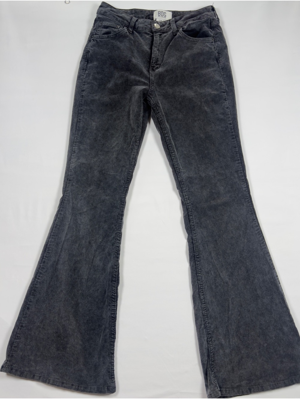 Urban Outfitters BDG Women's Charcoal Flared Corduroy Pants